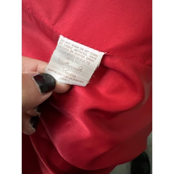 Bruno Ricci Leather Oversized Coat Red Full Jacket - Picture 12 of 13